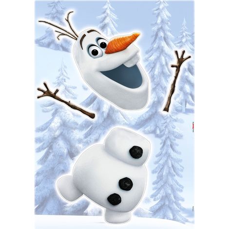 Komar Wandaufkleber - Disney Frozen Olaf - 70 x 50 cm - selbstklebender Wandsticker (1/2)
