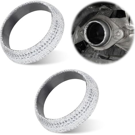 2pcs Joints de Collecteur d'Échappement pour Voiture, 65 mm Brides d'Échappement Scellées Joint d'Étanchéité Silencieux pour Éviter Fuites Entre Tuyau et le Collecteur et Réduire le Bruit (1/5)