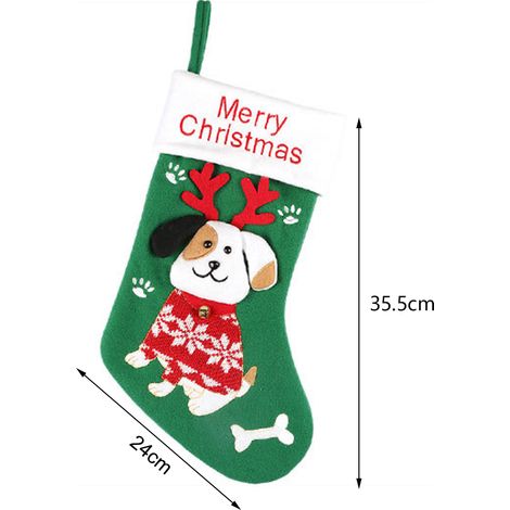 Chaussettes de Noël, décorations à suspendre au sapin, chaussettes cadeaux de Noël (1/5)