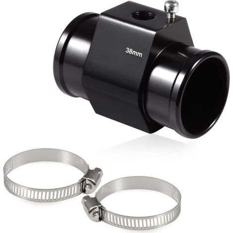 Adaptateur capteur température liquide refroidissement 38 mm, adaptateur radiateur avec 2 colliers de serrage inox, adaptateur de tuyau (1/5)