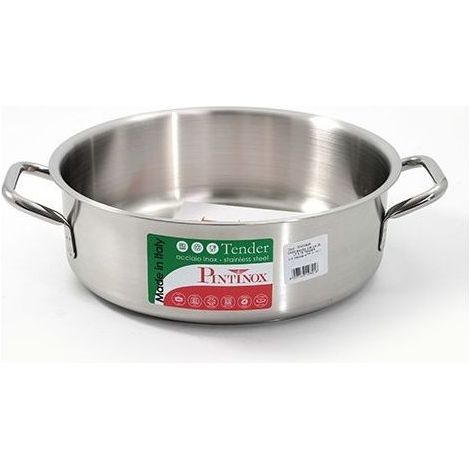 Casseruola media con 2 manici in acciaio inox Tender Cm.28