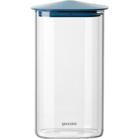 GUZZINI Barattolo Rettangolare Fresh & Style 1.300 Ml Vetro Tappo Blu