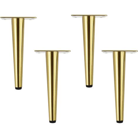 Gambe per tavolo, gambe per mobili, gambe coniche per mobili, set di quattro gambe per armadietti con base silenziosa, 30 cm (1/5)