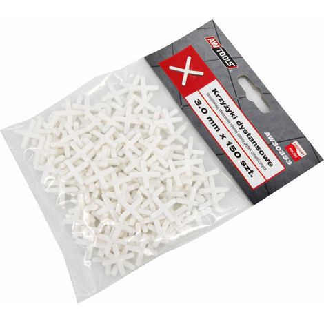 Crucetas de separación Awtools, 1,5 mm, modelo 200 piezas, herramienta precisa y duradera, ideal para trabajos de cerámica, colocación de baldosas y proyectos de albañilería.