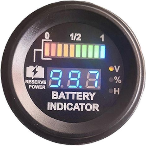 Indicateur de décharge horaire pour manomètre numérique LED avec affichage de l'état de charge (1/4)