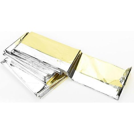 Tapis de sol isolant imperméable 130 x 210 cm pour tente de survie en extérieur, couverture de premiers secours en Mylar. (1/3)