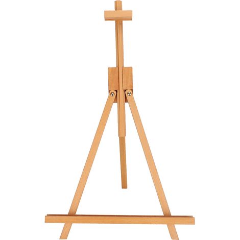 Mini-trépied en hêtre HJ-6 pour chevalet miniature, présentoir publicitaire de table pour peinture à l'huile (1/5)