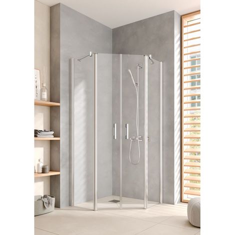 Kermi Pentagone Pega F45 0900x 2000 BV : 865-890 SIHG verre trempé Arena Clean (1/5)