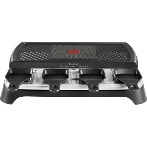 Tefal – Appareil à raclette 1350W pour 8 personnes – Gril intégré – Noir – RE459812 (1/6)