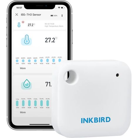 Sensor de temperatura y humedad, conexión Wi-Fi, monitorización en tiempo real, IBS-TH3 WIFI (1/2)