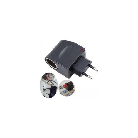 Convertisseur de tension 220 V vers 12 V et 1 000 mA - 12 W max. - Adaptateur allume-cigare avec fiche - Convertisseur de tension