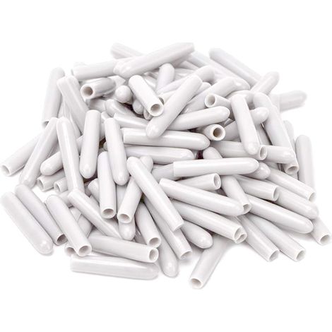 Capuchons pour lave-vaisselle Panier,100 Pack Capuchons pour Dents Dans Lave-vaisselle Paniers en PVC Universelle Broches de Protection Antirouille et Anti-rayures Blanc (1/5)
