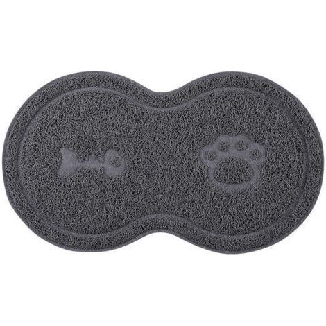 ALLIANDISTapis d'alimentation en silicone pour chat, tapis imperméable et antidérapant pour gamelle pour chien et chat, set de table Triumph Water Bowl - Gris, 45 x 25 cm (1/5)