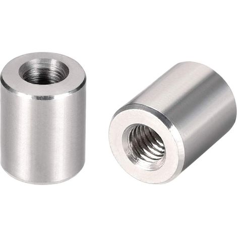 M4 Écrou Accouplement Manchon Filet Inox 304 10mm L Rond 10pcs (1/3)