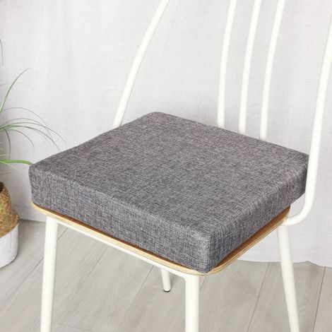Stuhlkissen – Weich und flauschig – Grau – 45 x 45 cm – Ergonomisches Design zur Schmerzlinderung (1/2)