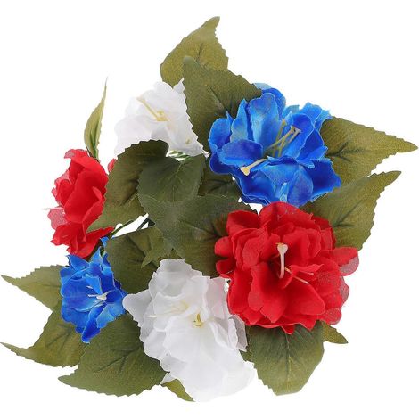 Couronne de bougies et fleurs artificielles multicolores (4 pièces) pour décoration de fêtes (1/5)