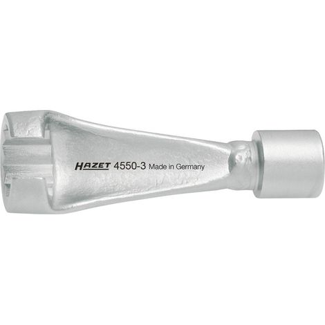 Hazet Einspritzleitungsschlüssel 3/8 (10 mm) Vierkant hohl, Außen Doppelsechskant Profil, SW 17 mm