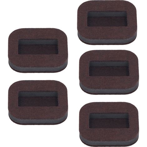 de 5 coupelles en feutre rectangulaires concaves pour
