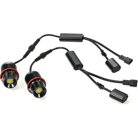 40W/pièce Feux de Marqueur Anneau Halo Angel Eyes Ampoule 16SMD Blanc Remplacement pour BMW E39 E53 E60