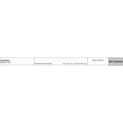 MAORI cortacésped cable de ajuste de altura MP490HTWP cable 817mm vaina 636mm