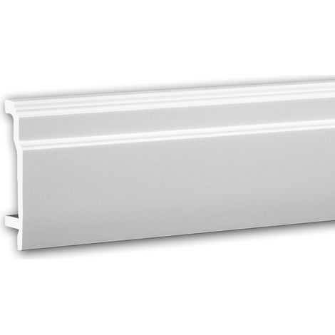 Zócalo 653101 Profhome Perfil de estuco Moldura decorativa diseño moderno blanco 2 m (1/5)