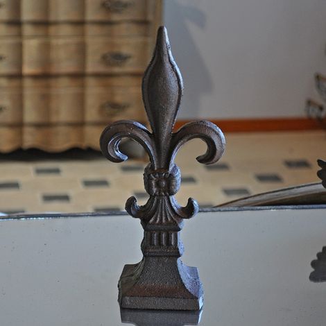 Grande Fleur de Lys fonte 12x8x26cm