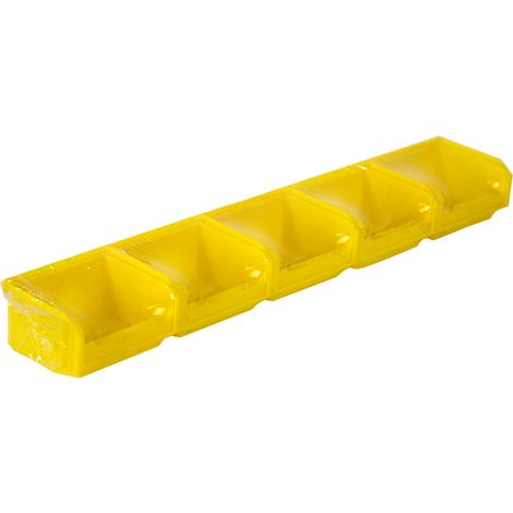 Lot de 5 Bacs European 0,3L Jaune avec Barre - 5012031