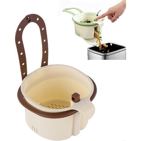 Égouttoir suspendu pour évier de cuisine, multifonctionnel, avec couvercle inférieur ouvrable. (1/5)