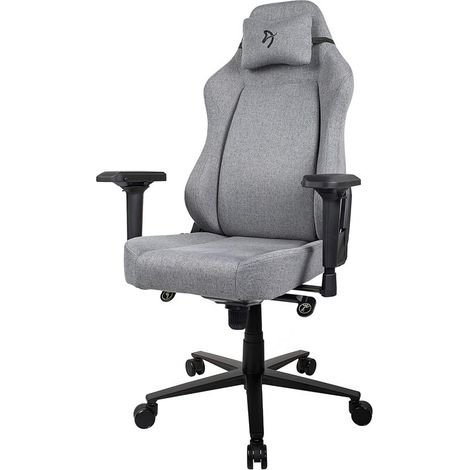 Arozzi PRIMO WOVEN FABRIC GR0001 Silla Gaming Gris/Negro Tejido Logotipo Negro Reposabrazos 4D Soporte Lumbar Ajustable (1/5)