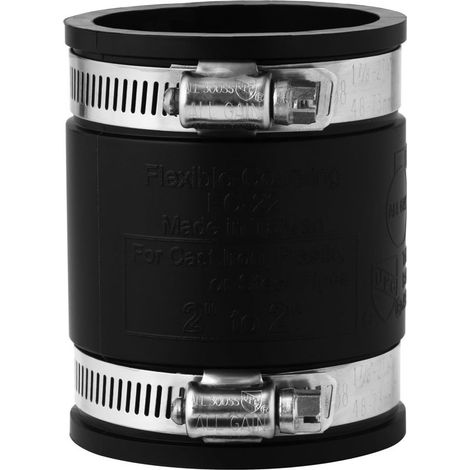Joint flexible en élastomère, Diamètre intérieur 75 mm diamètre extérieur 85 mm hauteur 100 mm — extrêmement flexible — Noir