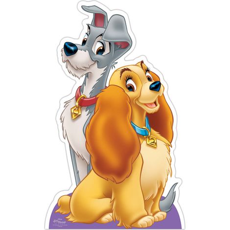 Figurine en carton Disney La Belle et le Clochard - Haut 92 cm (1/5)