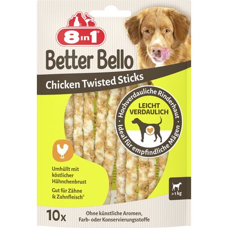 8in1 Hundeleckerli Better Bello Chicken Twisted Sticks 60 g (1/2)