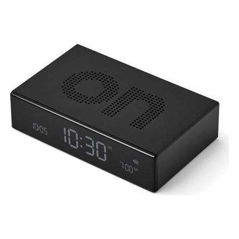 Lexon Flip Premium Radiowecker Schwarz minimalistisches Design (1/3)