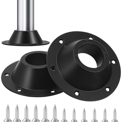 Support de Pied de Table en Aluminium 2 Pièces Base de Fixation Encastrée pour Table de Camping-Car Kit Complet Vis pour Accessoires Camping-Car Intérieur (1/5)