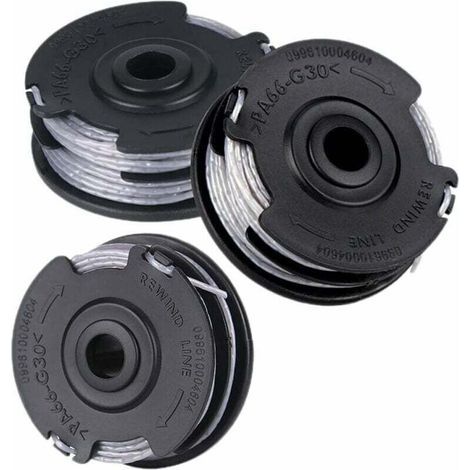 3er-Pack Spulen für Bosch Rasentrimmer Art 24 27 30 30-36 Li 18 M 1,65 mm (1/4)
