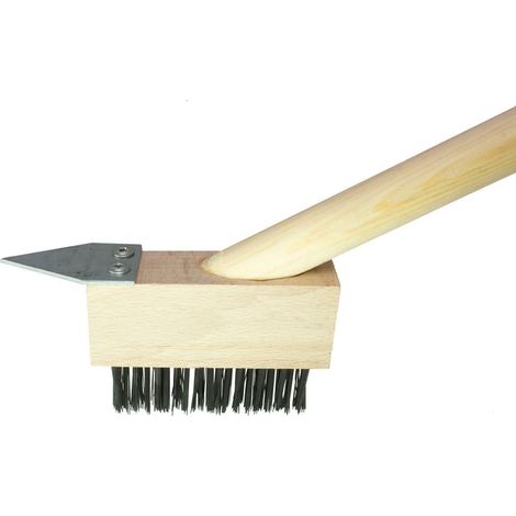 Bürste GECO SFG, 100x40x35 mm, für Pflastersteine, Holzstiel 140 cm