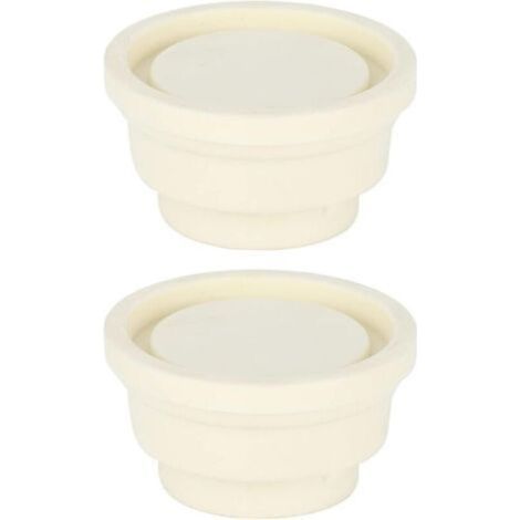 Tampon D'échelle De Piscine 2 Pièces Embouts D'échelle pour Piscine Creusée Ensemble De Pare-Chocs en Caoutchouc Blanc pour Échelles De Piscine, Pièces De Rechange Universelles (1/5)