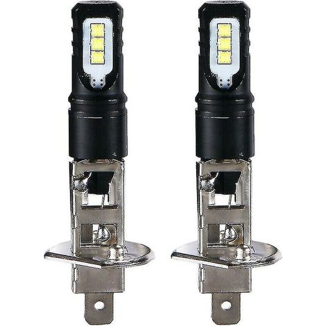 Kit de phares LED H1 6000K blanc ultra-brillant 6000 lm avec feux de jour et feux de route (1/4)