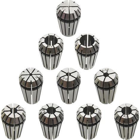 Douilles de serrage ER16 10 pcs Ensemble d'outils de tournage CFW452424 (1/5)