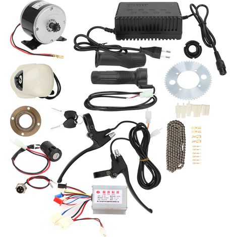 Kit de conversion vélo électrique 14 pièces, 24V 250W, haute vitesse, accessoires DIY, prise EU 90-240V (1/5)