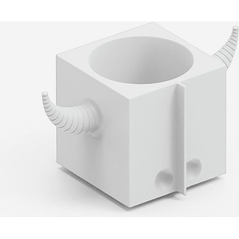 Vaso design da esterno in polietilene resistente Orot - Bianco