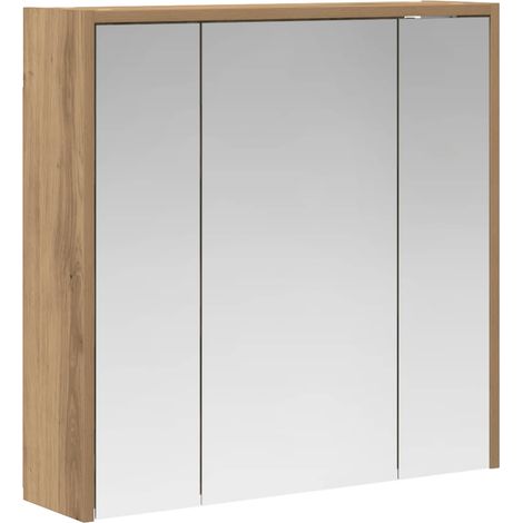 Maison Exclusive - Mobiletto per specchio da bagno Rovere Artigianale