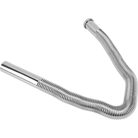 Flexibler Waschbeckenablaufschlauch, gewellt, U-förmig, geruchsneutral, Messing, G1-1/4 Zoll (1/5)