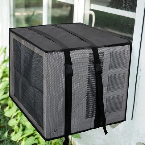 Funda para aire acondicionado: Fundas resistentes de tela Oxford para unidades de ventana con correas ajustables. Fundas grandes e impermeables para unidades de aire acondicionado de uso exterior. (1/5)