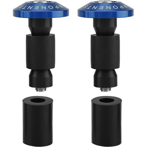 KIMISS 1 par de tapas protectoras para los extremos del manillar de motocicleta. Tapas universales para la mayoría de motocicletas con manillar de 22 mm (7/8 de pulgada) de diámetro. (Azul) (1/5)