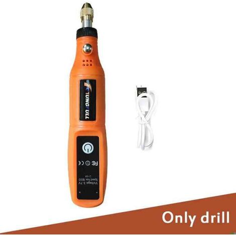 Mini perceuse électrique sans fil USB,outil de calcul à distance,stylo de gravure de travail,outils Dremel pour - Set 1[E3210]