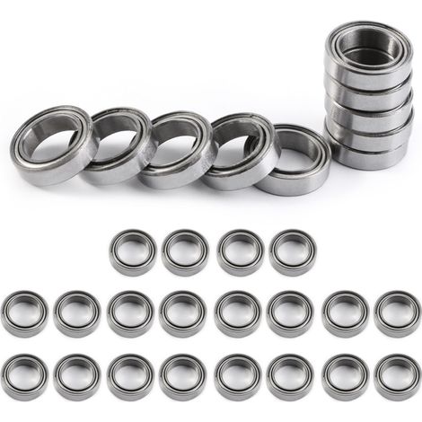 Lot de 30 roulements à paroi mince 6700ZZ 10x15x4 mm, silencieux, double blindage, petits roulements (1/5)