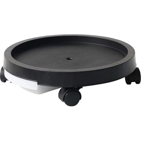 Plateau pour Pot de Fleurs Roulettes Plateau Mobilisé avec Roues - 1 Plateau Inclus-noir (1/4)