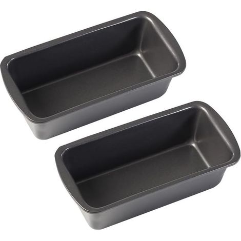 2 Pcs Moule à Pain en inoxydable,19x9x6cm Petit Rectangulaire moule a cake antiadhésif en acier au carbone,pour La Cuisson au Four, Friteuses à Air fryer