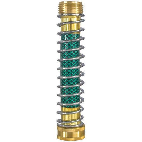 Raccord Allongeur Pour Tuyau D Arrosage - Ressort En Acier Inoxydable Anti-Plissement - Raccord Fileté En Laiton 3/4 Pouces - Usage Extérieur Jardin Lavage Auto - 1 Pièce (1/5)